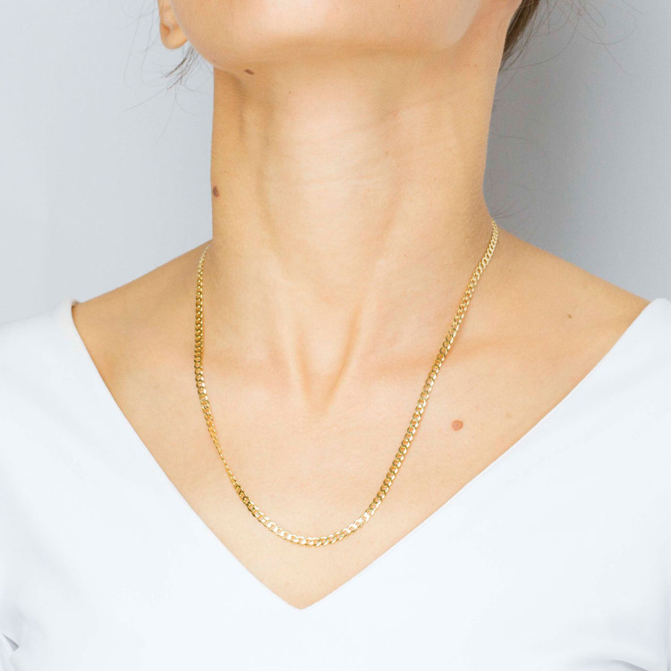 Łańcuszek ze złota pancerka pełny