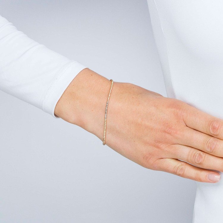 Bransoletka ze złota z koralikami