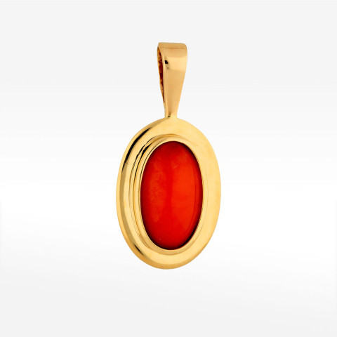 Zawieszka ze złota z koralem