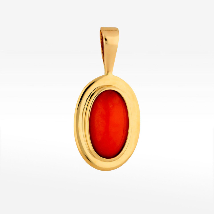 Zawieszka ze złota z koralem