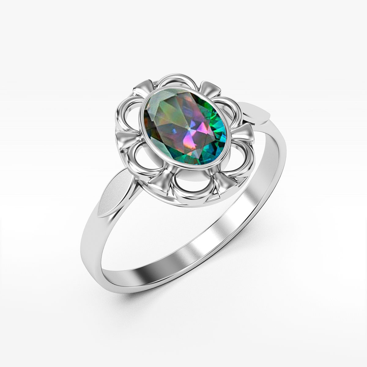 Pierścionek ze złota z cyrkonią