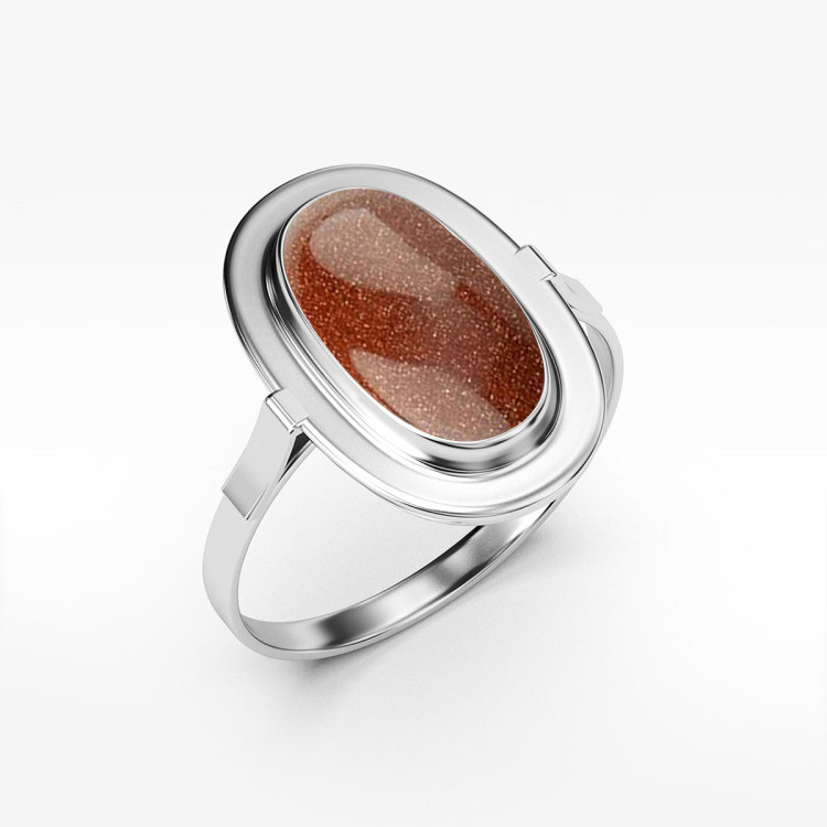 Pierścionek ze złota piasek pustyni