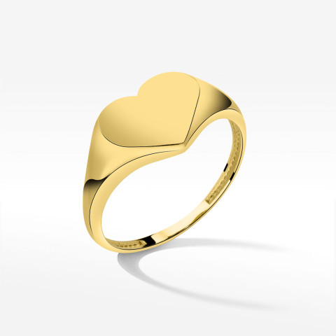 Pierścionek ze złota z sercem