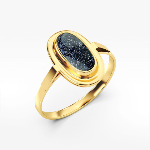 Pierścionek złoty z kamieniem Noc Kairu
