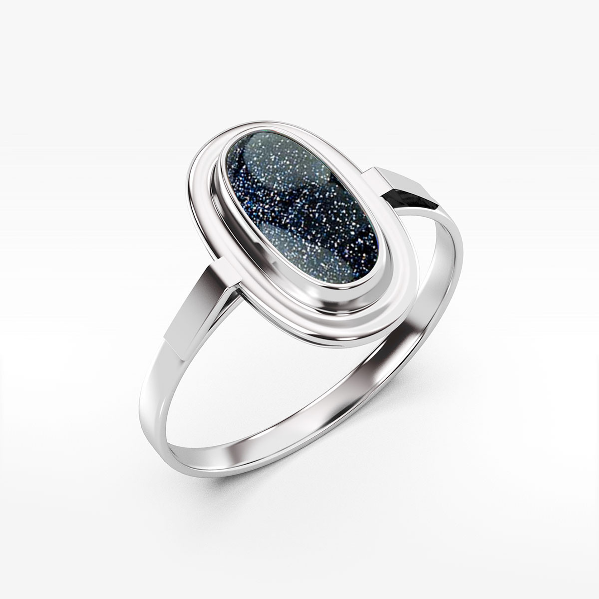 Pierścionek złoty z kamieniem Noc Kairu