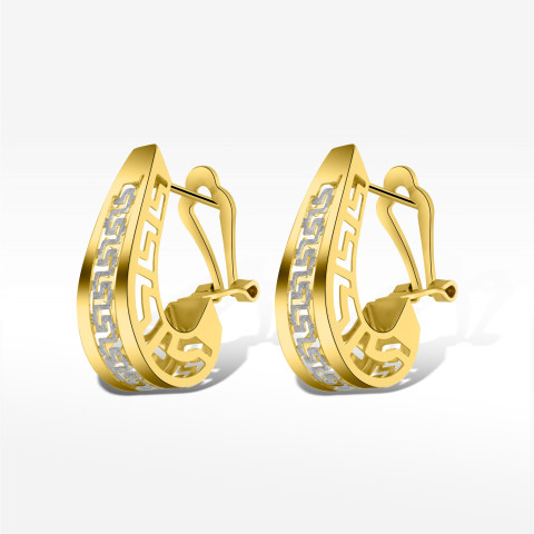 Kolczyki ze złota z wzorem greckim