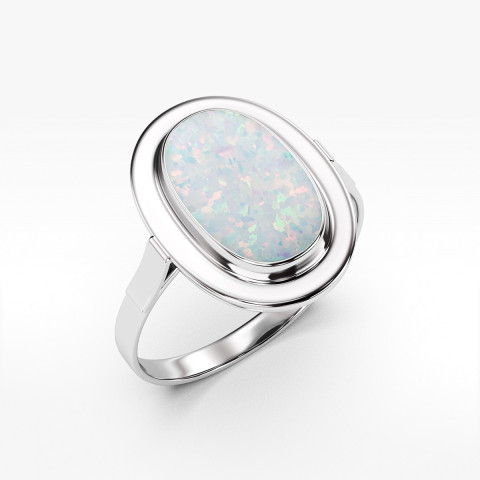 Pierścionek ze złota z opalem