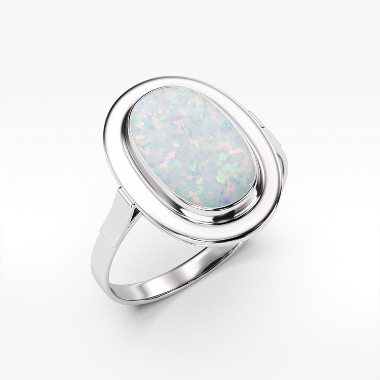 Pierścionek ze złota z opalem