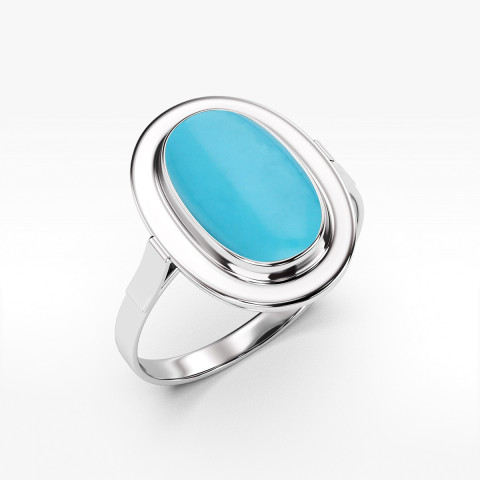 Pierścionek ze złota z turkusem