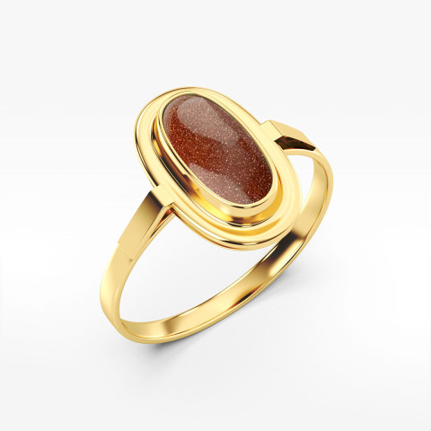 Pierścionek ze złota piasek pustyni