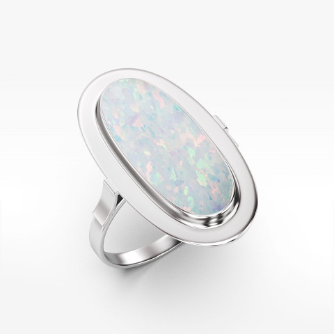 Pierścionek ze złota z opalem