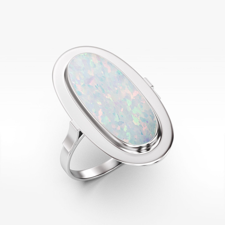 Pierścionek ze złota z opalem