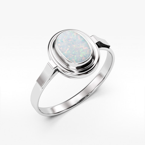 Pierścionek ze złota z opalem