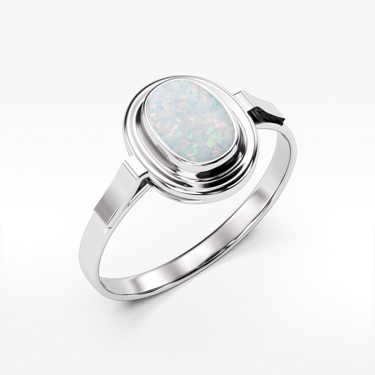 Pierścionek ze złota z opalem