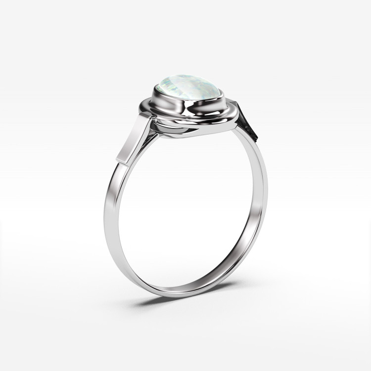 Pierścionek ze złota z opalem