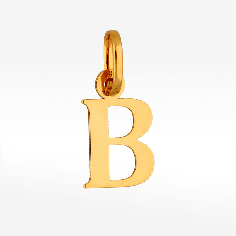 Zawieszka ze złota litera B