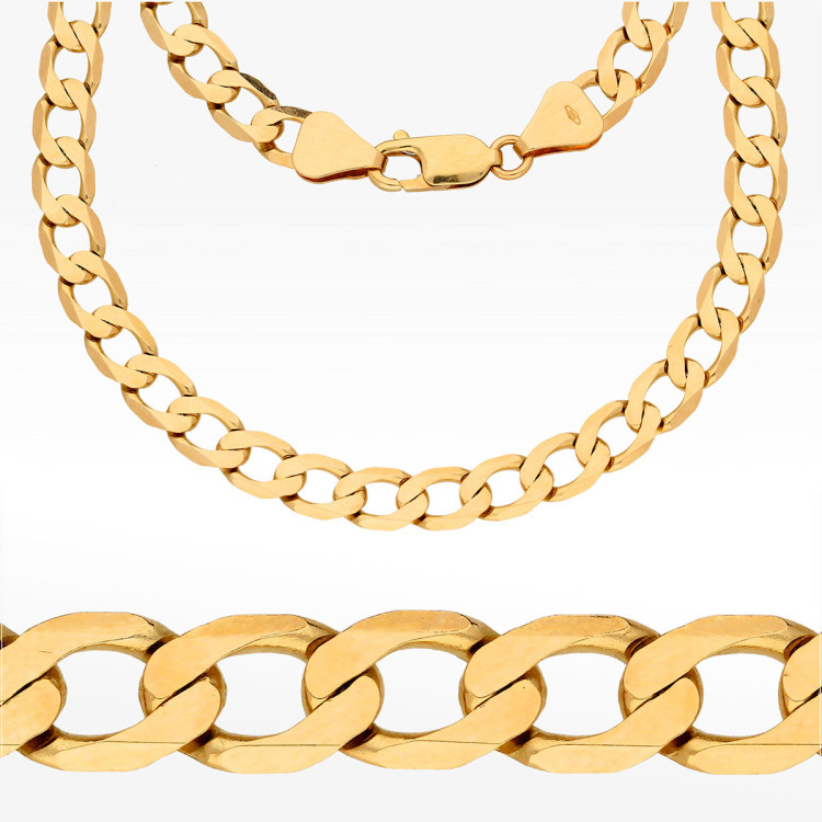 Łańcuszek ze złota pancerka pełny