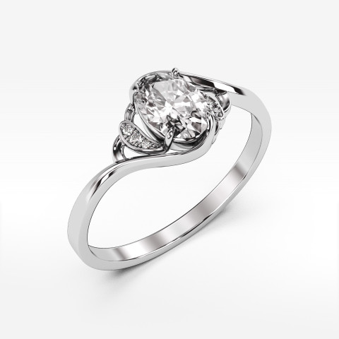 Pierścionek ze złota z cyrkoniami