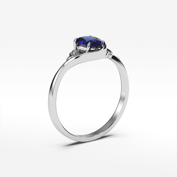 Pierścionek ze złota z cyrkoniami