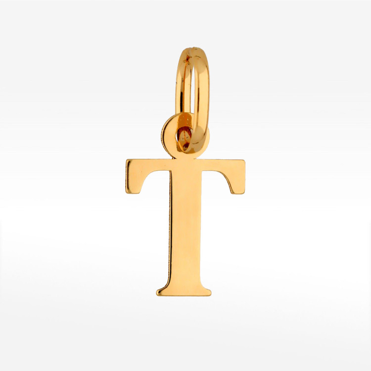 Zawieszka ze złota litera T