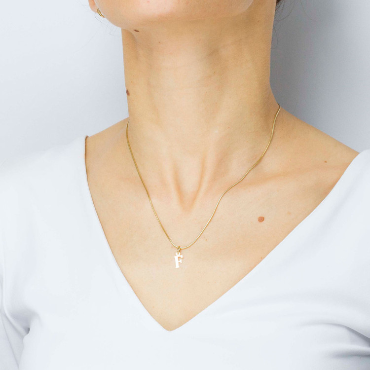 Zawieszka ze złota litera F