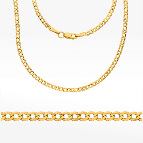 Łańcuszek ze złota pancerka pełny