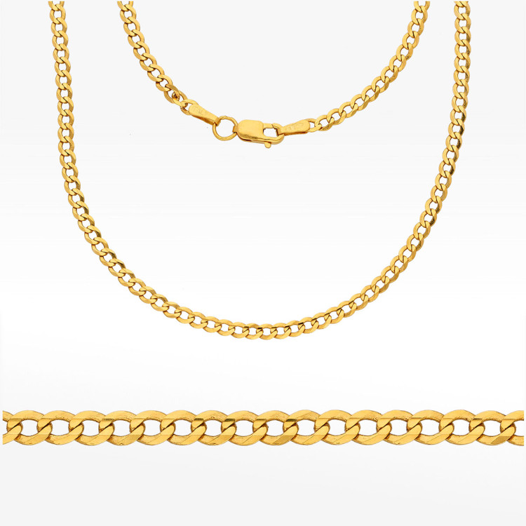 Łańcuszek ze złota pancerka pełny