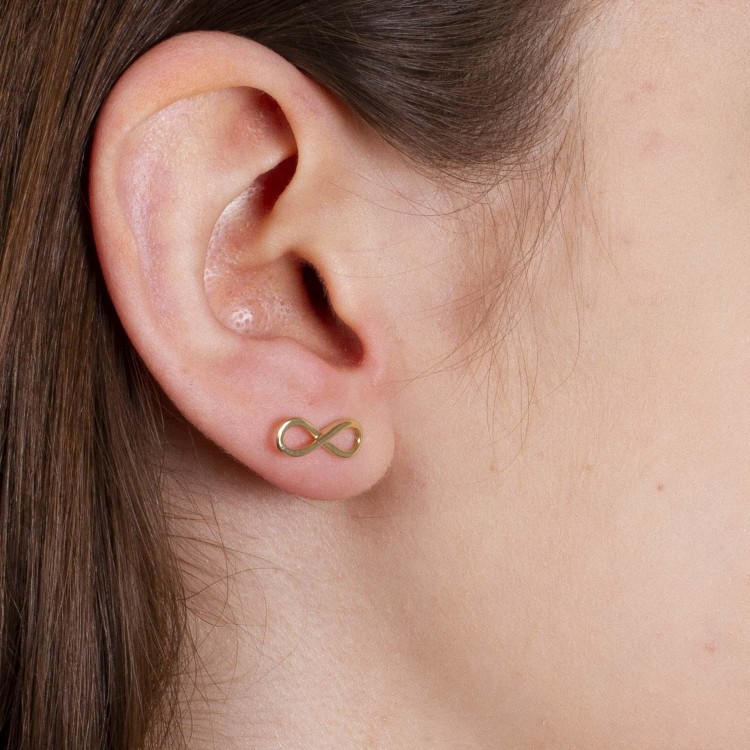 Kolczyki ze złota nieskończoność