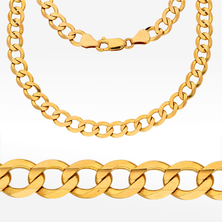 Łańcuszek ze złota pancerka pełny