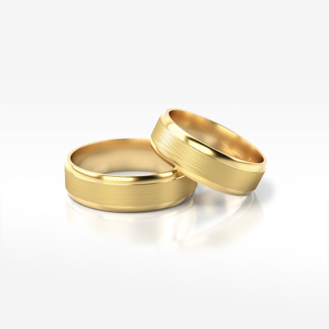 Obrączki ślubne z żółtego złota 6.5mm płaskie