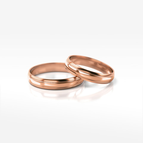 Obrączki ślubne z różowego złota 4mm