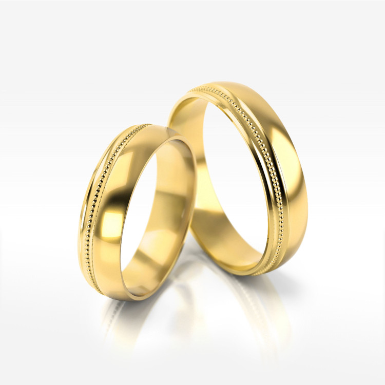 Obrączki ślubne z dwukolorowego złota 5mm