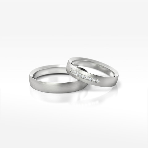Obrączki ślubne z białego złota 4mm