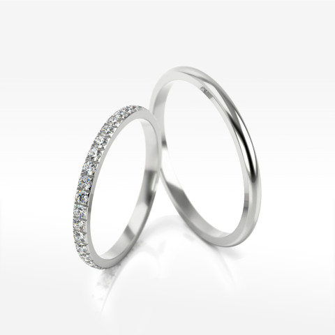 Obrączki ślubne z białego złota 1.8mm