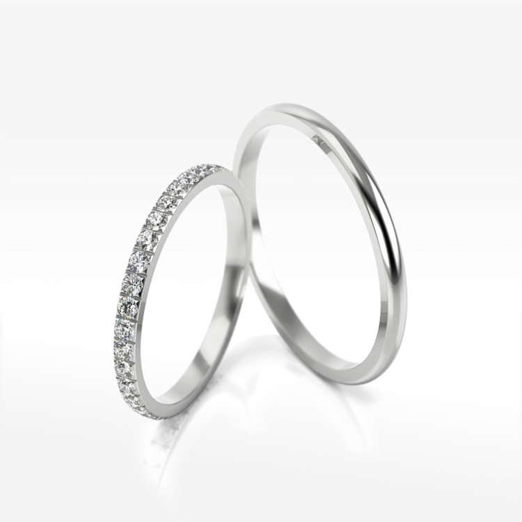 Obrączki ślubne z białego złota 1.8mm