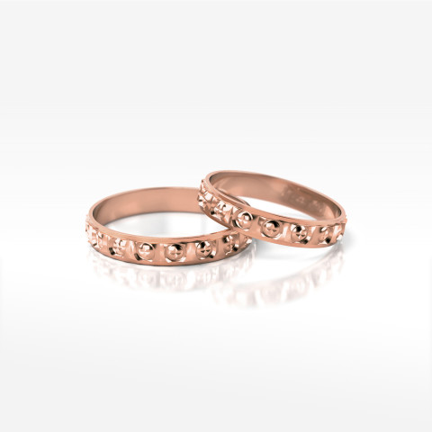 Obrączki ślubne z różowego złota 3mm