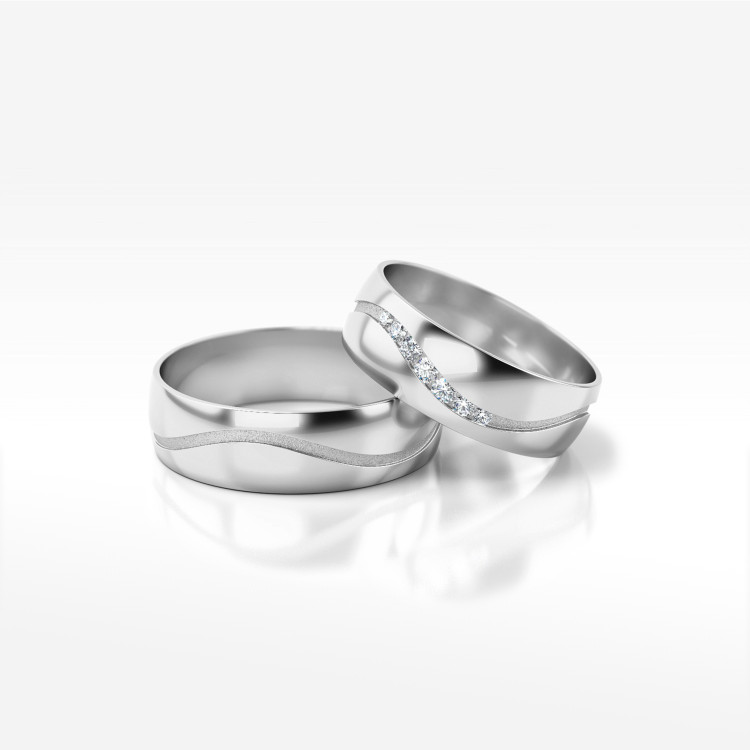 Obrączki ślubne z białego złota 5mm