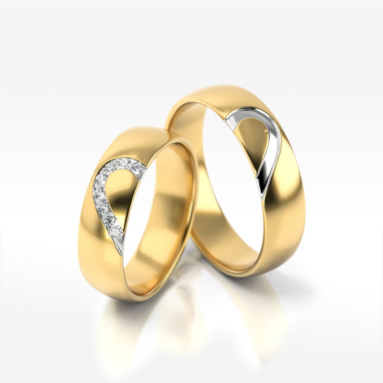 Obrączki ślubne z żółtego złota 5mm