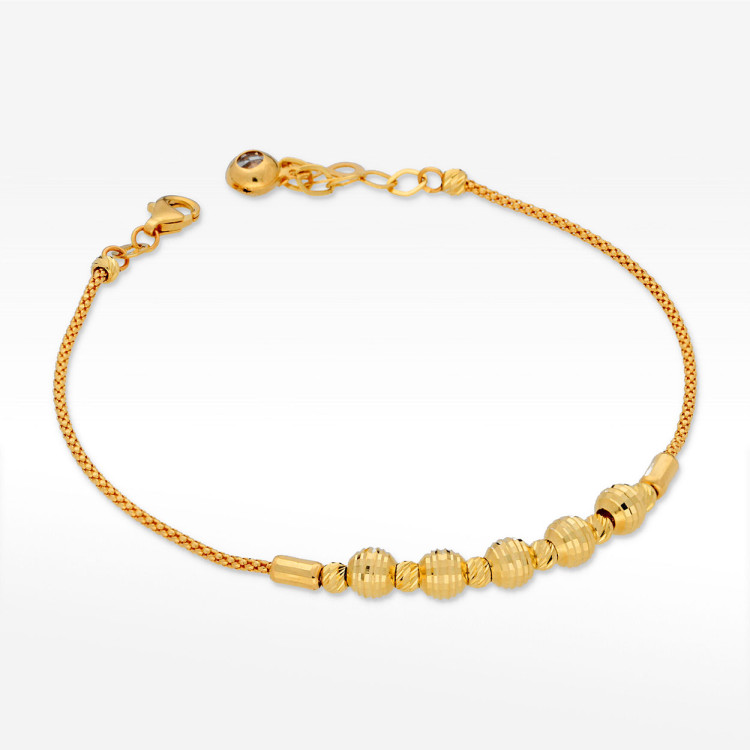 Bransoletka ze złota z koralikami