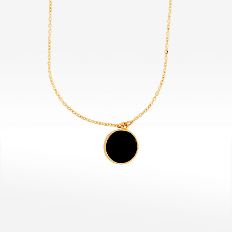 Naszyjnik ze złota 45-50cm z onyksem