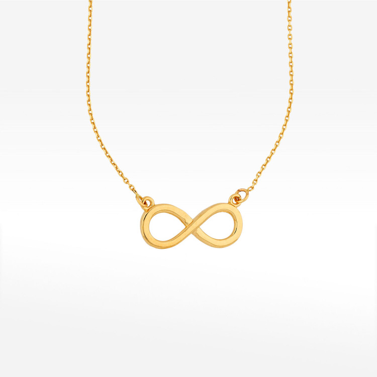 Naszyjnik ze złota 42-45cm z nieskończonością