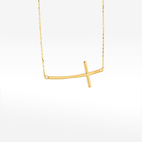 Naszyjnik ze złota 45cm z krzyżykiem