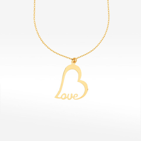 Naszyjnik ze złota 42cm z sercem