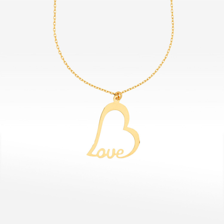 Naszyjnik ze złota 42cm z sercem