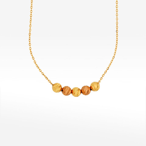 Naszyjnik ze złota 44-47cm z koralikami