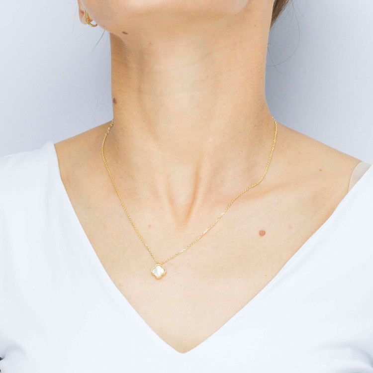 Naszyjnik ze złota 42-45cm z masą perłową