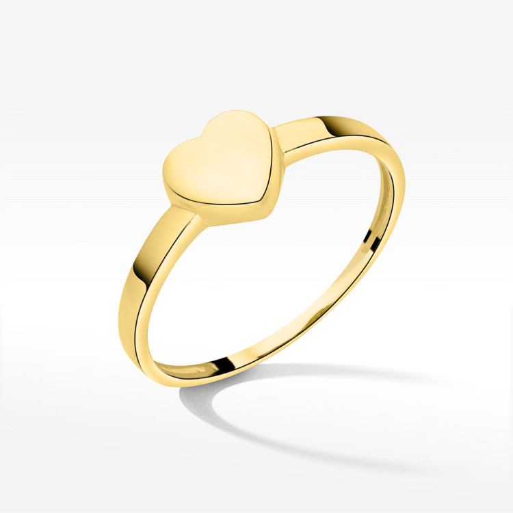 Pierścionek ze złota z sercem
