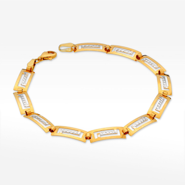 Bransoletka ze złota z wzorem greckim