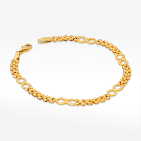 Bransoletka ze złota z nieskończonościami