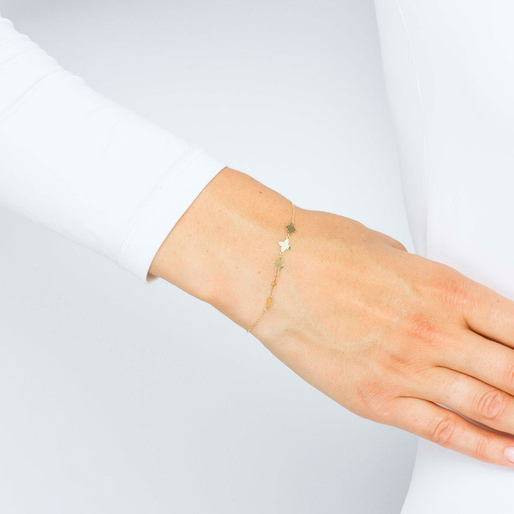 Bransoletka ze złota z zawieszkami